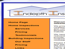 Tablet Screenshot of indepthinspect.com